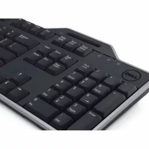 Dell KB813 Smartcard - keyboard - UK/Irish (QWERTY) In Black with Silver trim - Picture 1 of 2
