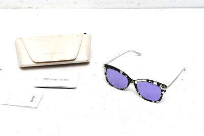 Michael Kors MK-2047 Lia Sunglasses  Marbled Pearl White Black  Purple Mirrored - Image 1 of 4