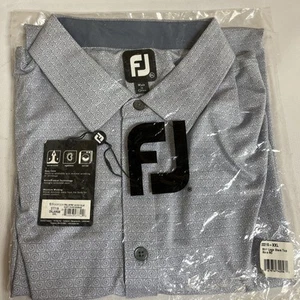 Footjoy Spiral Line Print Self Collar Dusty Purple Logo Blem Top Men's 2XL NEW - Picture 1 of 4