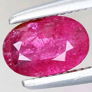 0.45ct 6x4mm Oval Natural Pinkish Red Rubellite Tourmaline Mozambique, Africa - Picture 1 of 4