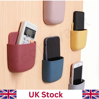 Wall Mounted Smart TV Remote Control Holder Home Office Organizer Storage Case - Image 1 of 4