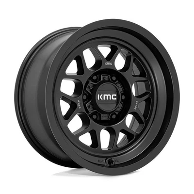 Rueda negra satinada KMC KM725 Terra 18x8,5 6x5,5 18" 0 mm para Chevy GMC Ram Ford Foto 1 de 4