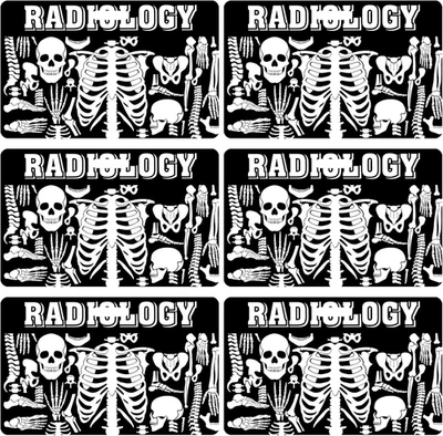Soporte para marcador de rayos X de PVC con temática de esqueleto de 10 piezas insignia de rayos X Foto 1 de 4