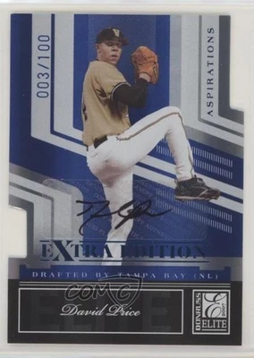 2007 Donruss Elite Extra Edition Aspirations Die-Cut Signatures David Price Auto - Image 1 of 2