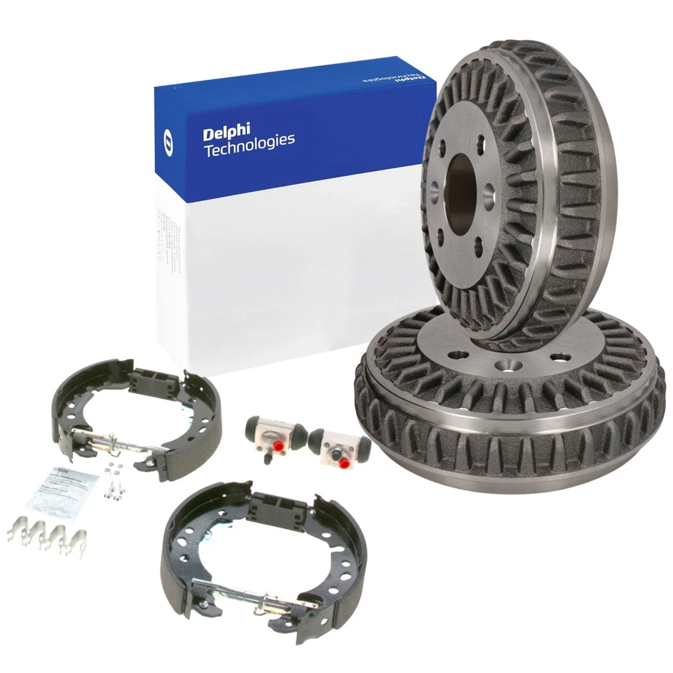 DELPHI Bremstrommel BOSCH Bremsbacken Set für RENAULT TWINGO 3 SMART FORFOUR 453 - Bild 1 von 4
