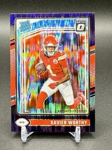 Amortiguador Xavier Worthy - 2024 Panini Donruss Optic RC púrpura #300 Chiefs R106 - Imagen 1 de 2