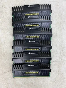 Corsair Vengeance 24GB RAM(6x4GB) DDR3 1600 MHz Desktop Memory CMZ24GX3M6A1600C9 - Picture 1 of 12