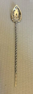 Antique Sterling Silver Olive Pierced Spoon Twist Handle Pickle Spear Tip 8.5" - Picture 1 of 12