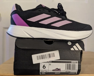 Adidas Duramo SLK Kids/Women's Running Shoes Black/Purple/Pink Size 6K/8W - Image 1 of 4