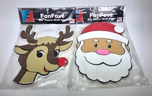 FanFave Insegna da Parete 3D Schiuma Babbo Natale e Rodolfo Decorazioni Natalizie Lotto Nuovo Sigillato 15" - Foto 1 di 1