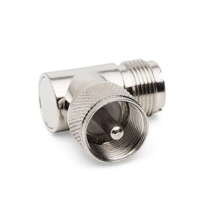 CB RADIO ANGLE L CONNECTOR SOCKET ADAPTER PLUG PL 259 TO SO 239 CONNECTION - Image 1 of 2