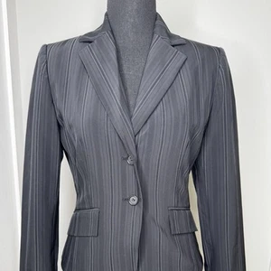 Antonio Melani Women’s Gray Pinstripe Blazer Size 2 Lined Workwear Jacket Career - Picture 1 of 8