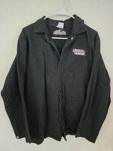 Lincoln Electric FR Welding Jacket Snap Front Shirt Black Lg FREE SHIPPING - Picture 1 of 6