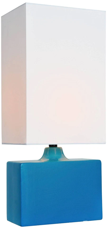 Lite Source Kara 17 1/2" High Modern Aqua Blue Ceramic Accent Lamp - Image 1 of 1