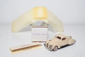 B85 1:43 DURHAM DC4 DC 4 1938 LINCOLN ZEHPYR 2 DOOR COUPE CREAM MIB - Picture 1 of 15