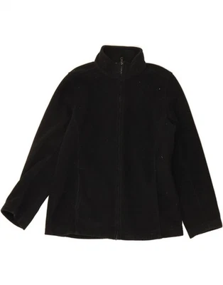 MARKS & SPENCER Womens Fleece Jacket UK 12 Medium  Black Polyester DQ24 - Image 1 of 3