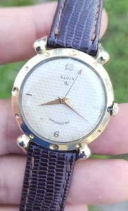 Vintage Elgin 5911 Shockmaster Boatswain 629 Teardrop Men's 33mm Manual Watch  - Picture 1 of 21