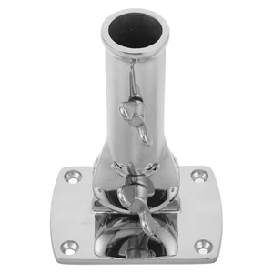 Heavy Duty Flagpole Base Adjustable Bracket Holder for outside House - Picture 1 of 12