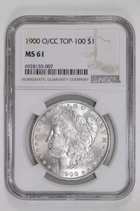 1900-O/CC MORGAN DOLLAR NGC MS61 - Picture 1 of 2