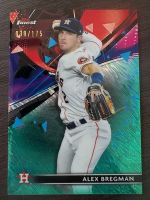 2021 Topps Finest Alex Bregman #83 Aqua Shimmer Refractor /175 - Image 1 of 2