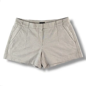 Theory Polka Dot Pocket Pleated Dress Shorts Gray/Black Size 8 Business Casual - Picture 1 of 7