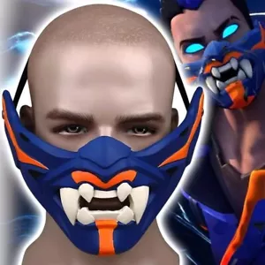 Game VALORANT Yoru Half Facepiece Mask Masquerade Party Perform Cosplay Prop - Picture 1 of 8