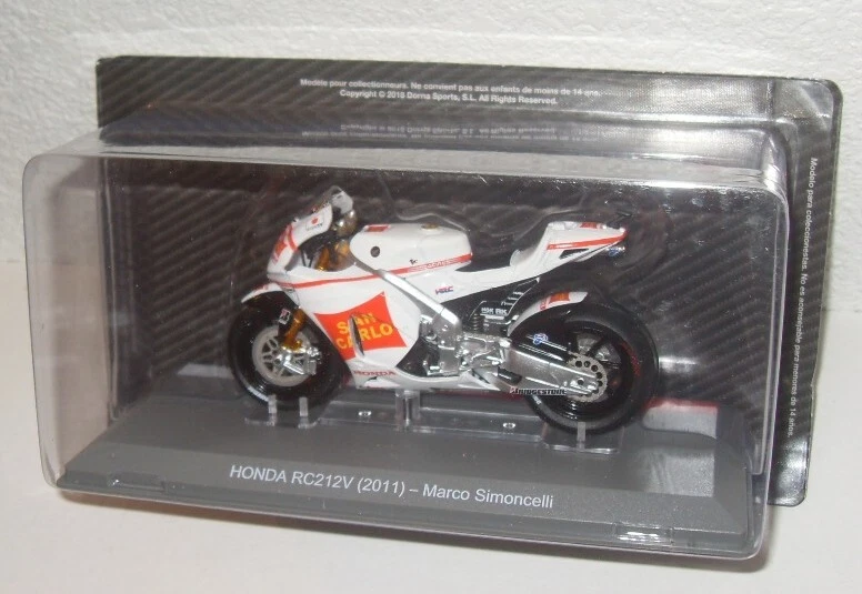 MARCO SIMONCELLI (2011) HONDA RC212V SCALE 1/18 MOTO ALTAYA MODEL - Image 1 of 1
