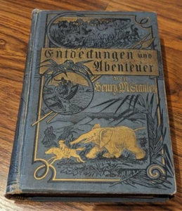 DISCOVERIES & ADVENTURES HENRY STANLEY 1890 German language illustrated Africa - Picture 1 of 24