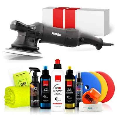 SHINY FREAKS Lucidatrice eccentrica Rupes BigFoot LHR 21ES 150 mm + set lucidante Rupes 12 pezzi