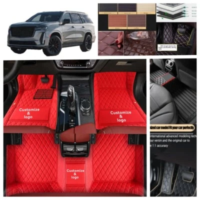 For Cadillac Eslacade 2002-2020 Car Floor Mats Custom PU Leather Auto Carpets Foto 1 de 4