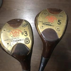 PERSIMMON Daiwa Persimalloy Advisor Golf Club 3 & 5 Woods Stiff Flex SRX3 - Picture 1 of 10