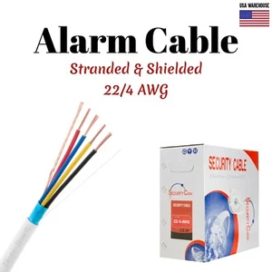 500ft Alarm Security Wire Cable 22/4 Gauge Stranded Conductor FTP Shielded CCA - Picture 1 of 4