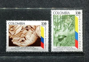 Colombia C880-81, MNH, Fight against illegal drug trafficking 1995. x23585 - Picture 1 of 1