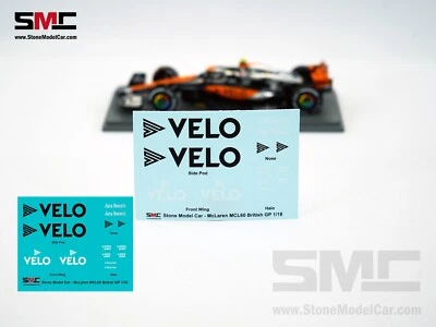 Decal for 1:18 Spark Chrome Special Livery Mclaren F1 MCL60 British GP 2023 - Image 1 of 4