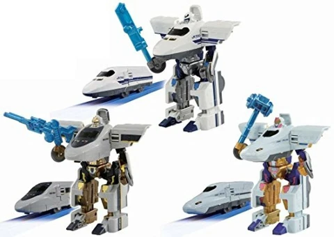 Shinkansen Shinkalion DXS10 Trinity 3-Car Transforming Robot Train Takara Tomy Cover