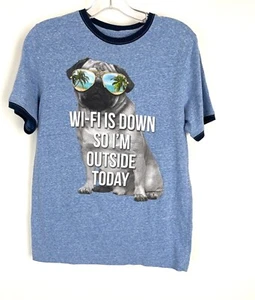 Well Worn T-Shirt Youth XL (14-16) Heathered Blue Graphic Short Sleeve Tee - Picture 1 of 4