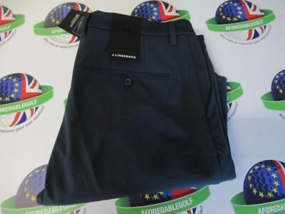 J.Lindeberg Ellott Bonded Fleece gefütterte Hose marineblau Taille 38" Bein 32"