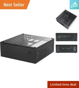 Mini-ITX HTPC Chassis - Tempered Glass - Aluminum - USB 2.0/3.0 - 2*2.5" or 1* - Picture 1 of 9