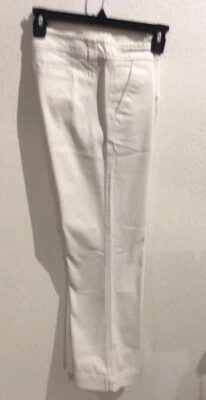 Pantalones para mujer Periscope junior blancos delanteros planos talla 7 Foto 1 de 4