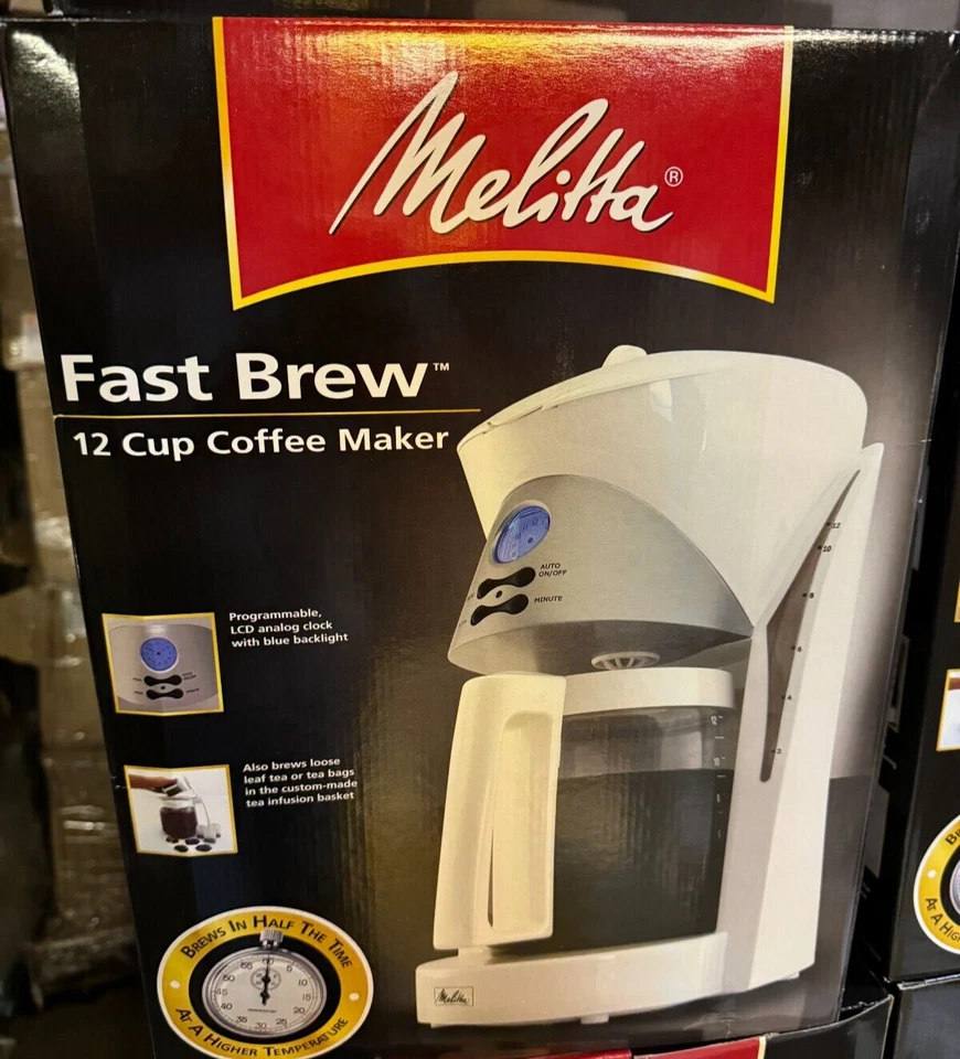 Melitta Fast Brew 12 Cup Coffee Maker NEW 2006 Programmable Adjust Brew Strength - Image 1 of 1