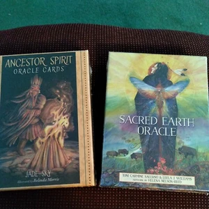 Sacred Earth Oracle (Salerno) & Ancestor Spirit Oracle Cards (Jade Sky) - Picture 1 of 6