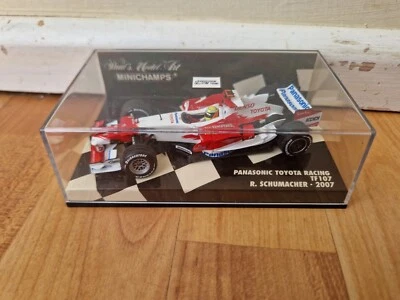 MINICHAMPS 1/43 Panasonic Toyota Gara TF107 Ralf Schumacher 2007 F1 Auto - Immagine 1 di 4