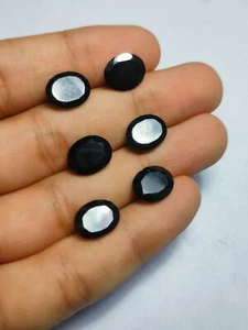 Black Onyx Oval Cut Faceted Gemstone - Picture 1 of 6