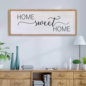 Home Sweet Home Sign Wall Decor 32”X12” Master Family Room Above Bed - Picture 1 of 7