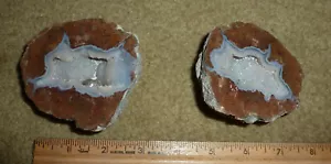 Piccola coppia di geodi con cristalli druzy al quarzo - Foto 1 di 6