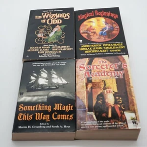Lot 4 Fantasy Fairy Tale Paperback Short Stories Books Wizard Magic Sorcerer - Picture 1 of 11