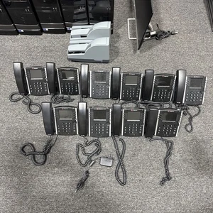 LOT 10 Polycom VVX 401/411 PoE IP Business VOIP Phone + Stand Factory Reset - Picture 1 of 8