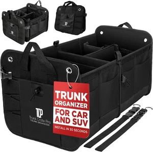 TRUNKCRATEPRO Trunk Organizer For Car, Suv, Truck | Premium Large, Black - Picture 1 of 9
