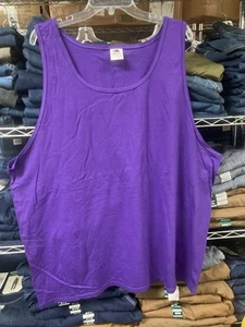 Camiseta sin mangas Fruit of the Loom HD de algodón pesado para hombre, 3XL (54-56), púrpura - Imagen 1 de 2