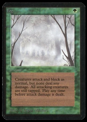 1993 MTG Magic the Gathering Card Alpha Fog Raw LP Gaming Card TCG - Image 1 of 2